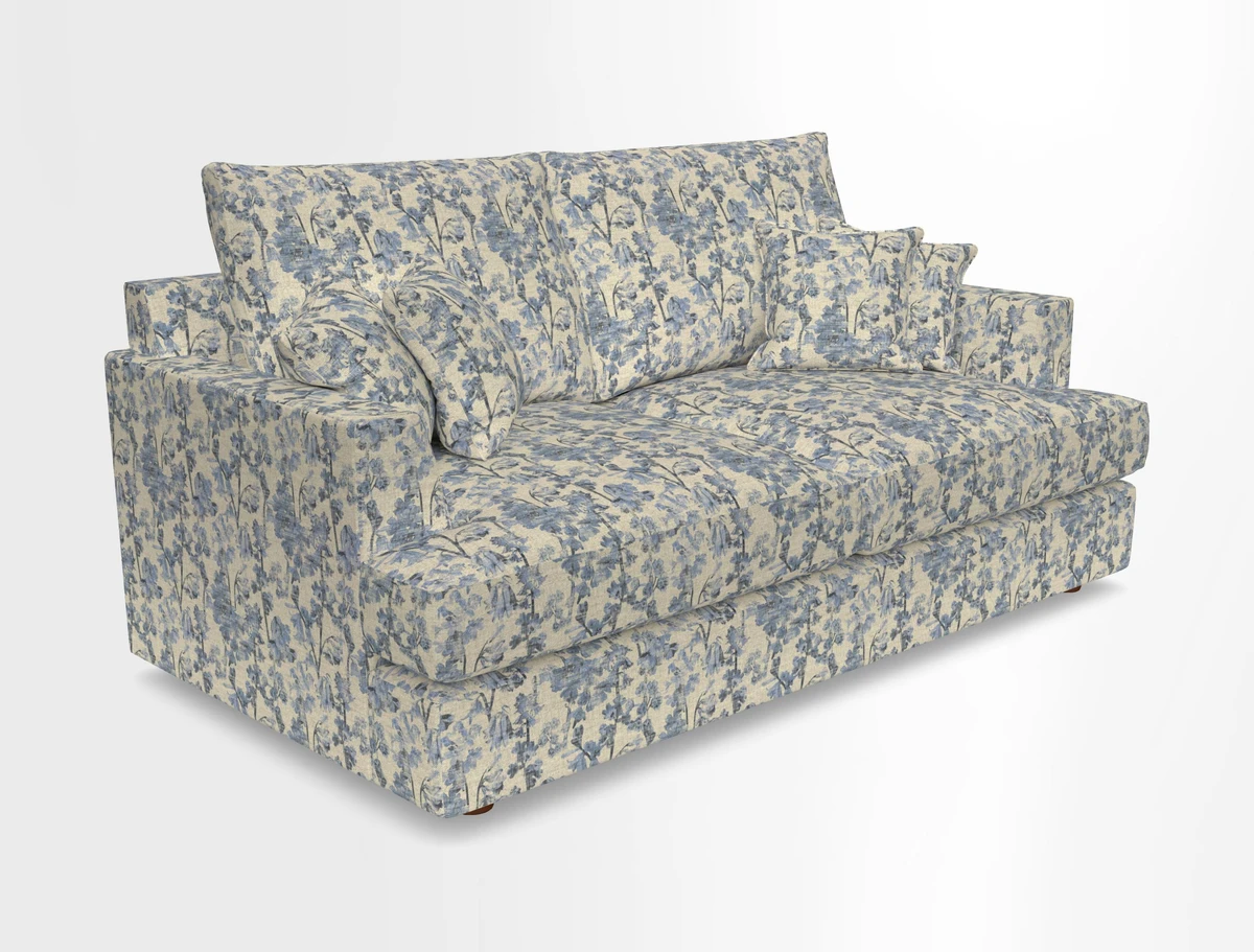 Slingsby 3 Seater Fitted Cover Sofa in Two Tone Plain Biscuit. Loose cover version available