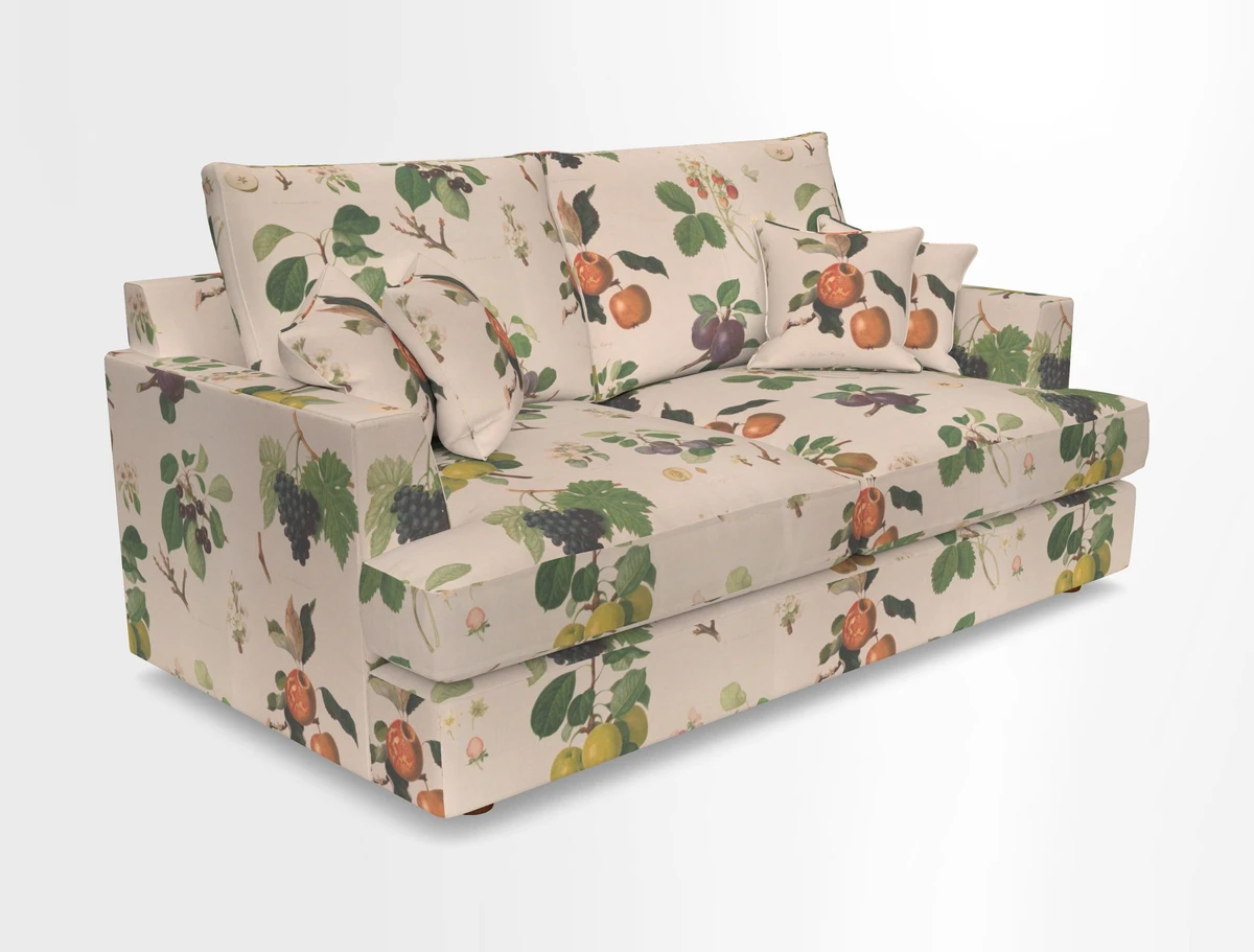 Slingsby 3 Seater Fitted Cover Sofa in Two Tone Plain Biscuit. Loose cover version available