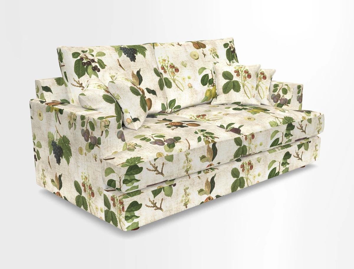 Slingsby 3 Seater Fitted Cover Sofa in Two Tone Plain Biscuit. Loose cover version available