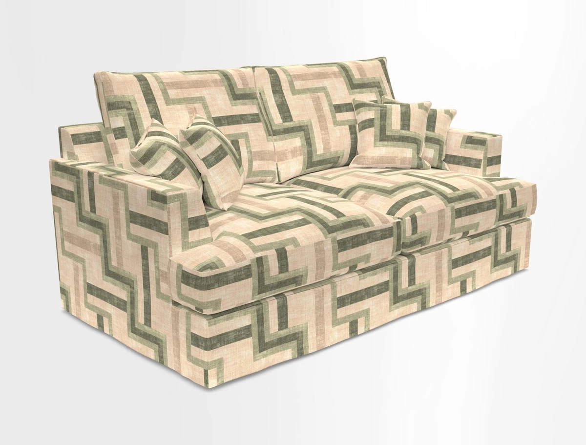 Slingsby 3 Seater Fitted Cover Sofa in Two Tone Plain Biscuit. Loose cover version available