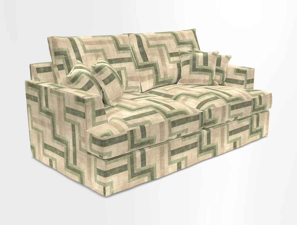 Slingsby 3 Seater Fitted Cover Sofa in Two Tone Plain Biscuit. Loose cover version available