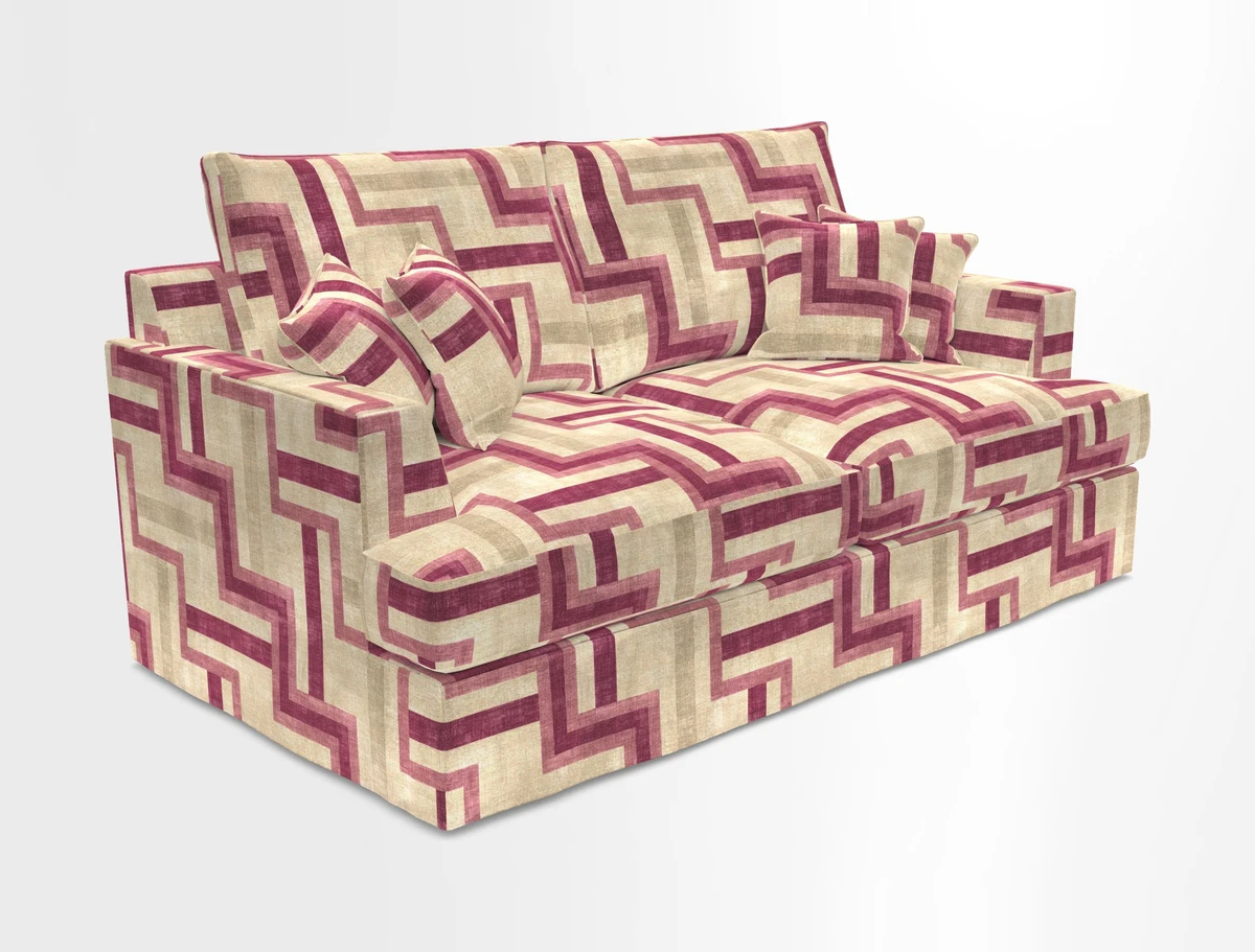 Slingsby 3 Seater Fitted Cover Sofa in Two Tone Plain Biscuit. Loose cover version available