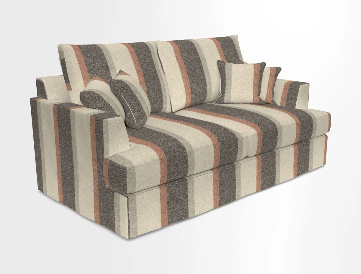 Slingsby 3 Seater Fitted Cover Sofa in Two Tone Plain Biscuit. Loose cover version available