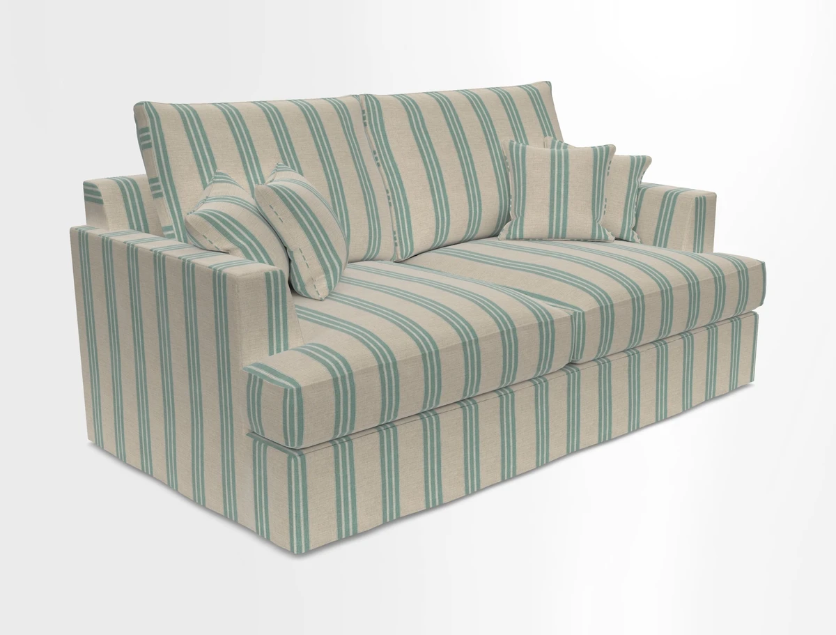 Slingsby 3 Seater Fitted Cover Sofa in Two Tone Plain Biscuit. Loose cover version available