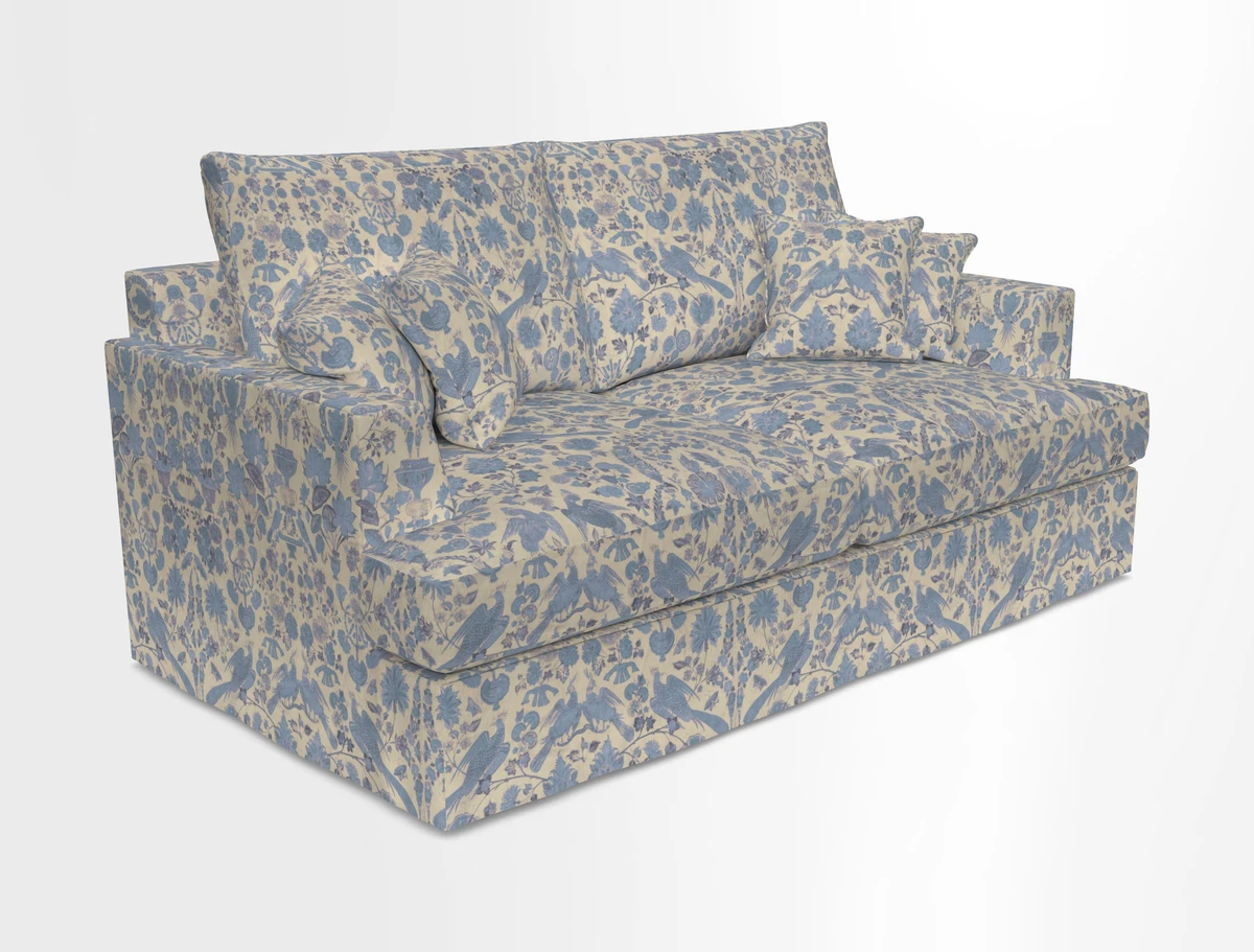 Slingsby 3 Seater Fitted Cover Sofa in Two Tone Plain Biscuit. Loose cover version available