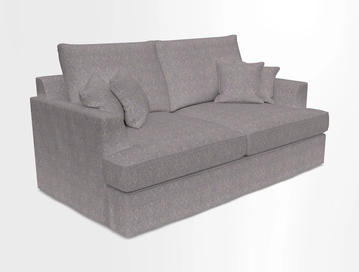Slingsby 3 Seater Fitted Cover Sofa in Two Tone Plain Biscuit. Loose cover version available