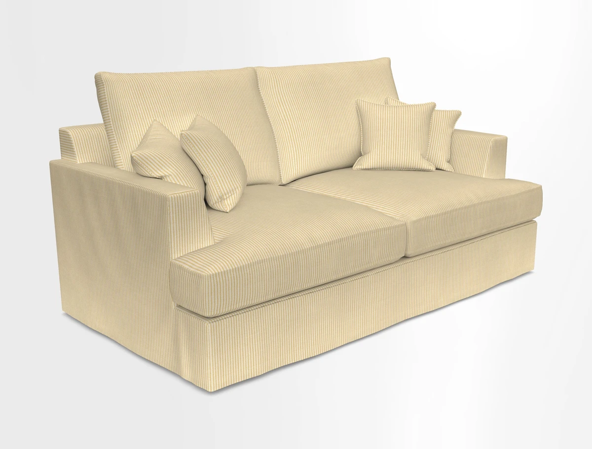 Slingsby 3 Seater Fitted Cover Sofa in Two Tone Plain Biscuit. Loose cover version available