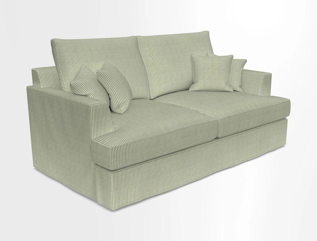 Slingsby 3 Seater Fitted Cover Sofa in Two Tone Plain Biscuit. Loose cover version available