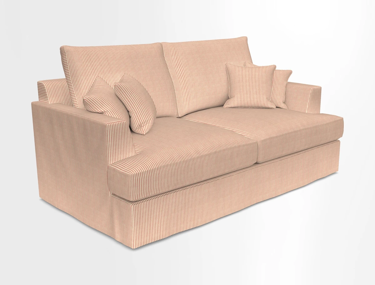 Slingsby 3 Seater Fitted Cover Sofa in Two Tone Plain Biscuit. Loose cover version available