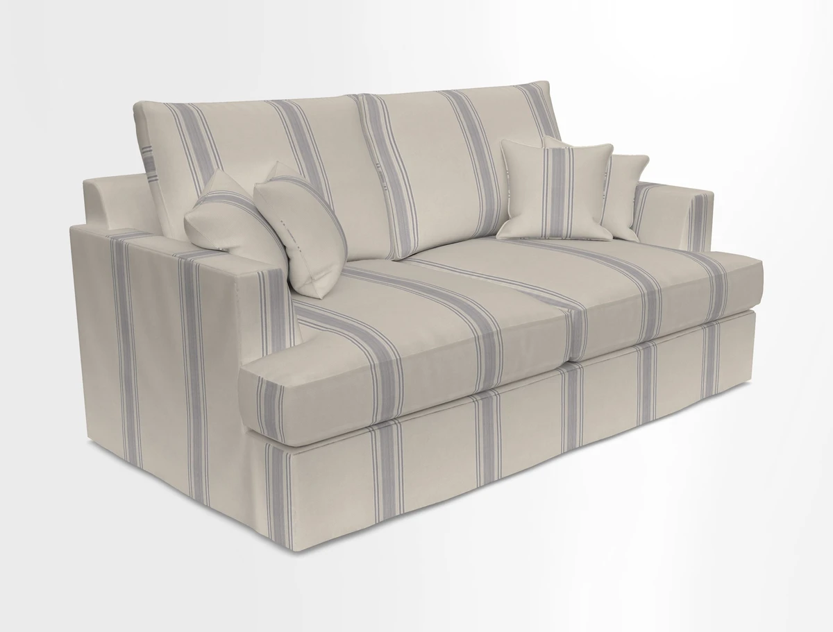 Slingsby 3 Seater Fitted Cover Sofa in Two Tone Plain Biscuit. Loose cover version available