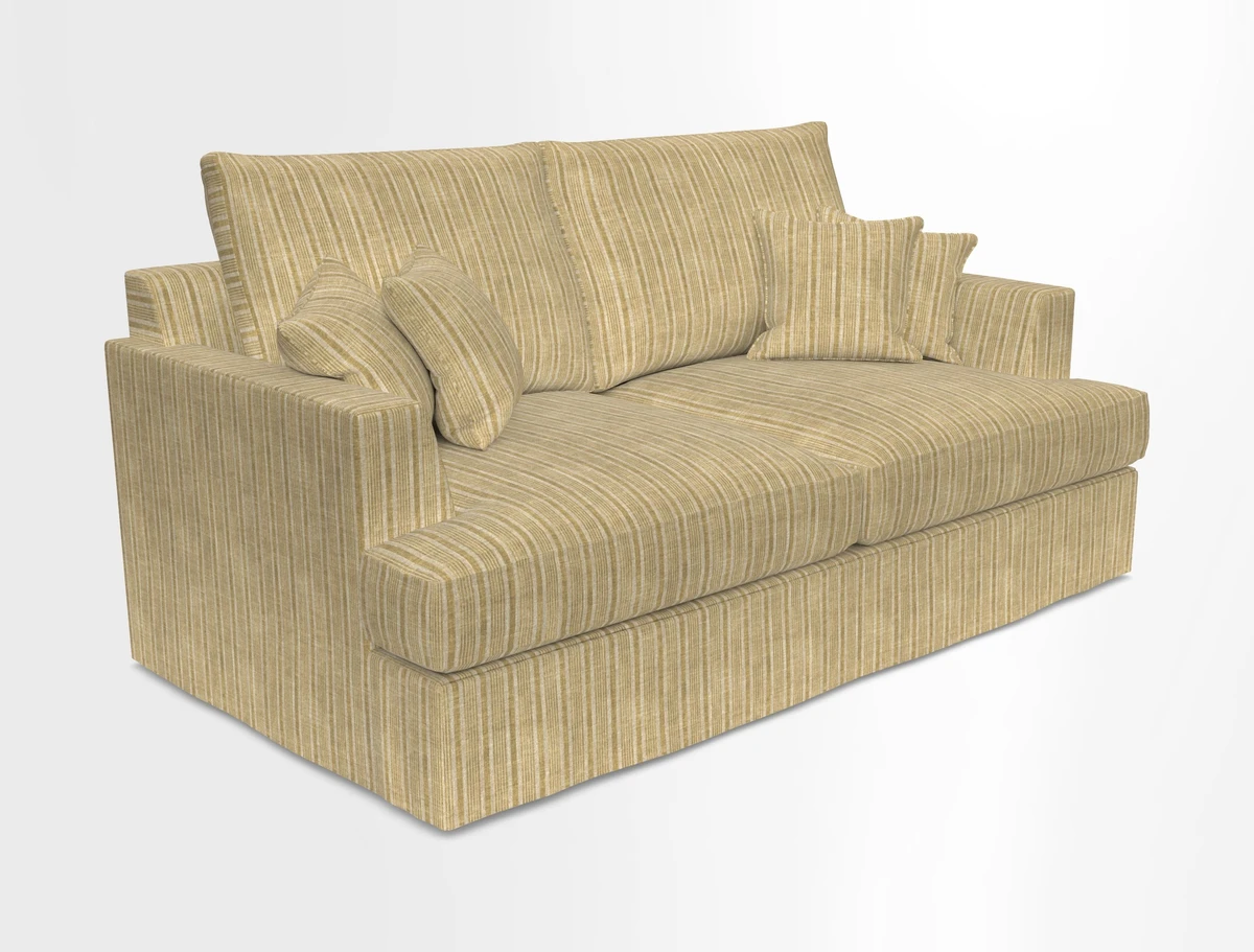 Slingsby 3 Seater Fitted Cover Sofa in Two Tone Plain Biscuit. Loose cover version available