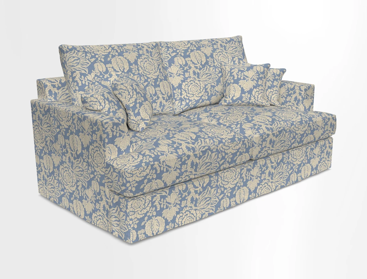 Slingsby 3 Seater Fitted Cover Sofa in Two Tone Plain Biscuit. Loose cover version available