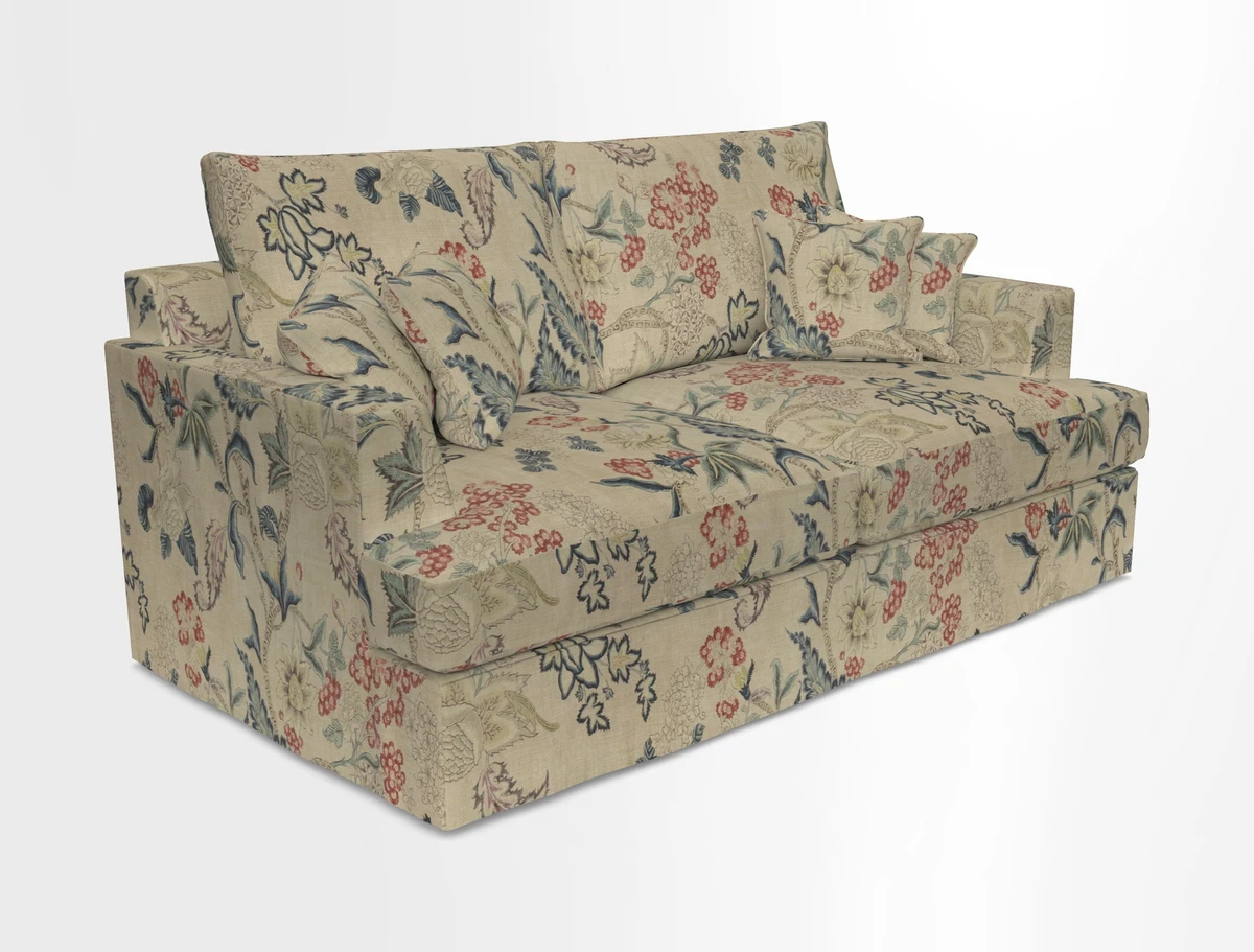 Slingsby 3 Seater Fitted Cover Sofa in Two Tone Plain Biscuit. Loose cover version available