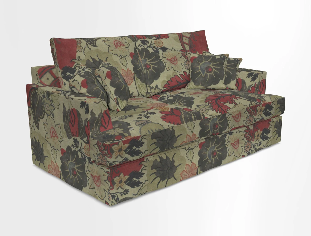 Slingsby 3 Seater Fitted Cover Sofa in Two Tone Plain Biscuit. Loose cover version available