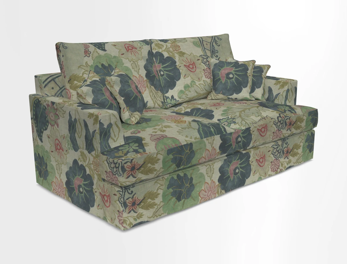Slingsby 3 Seater Fitted Cover Sofa in Two Tone Plain Biscuit. Loose cover version available
