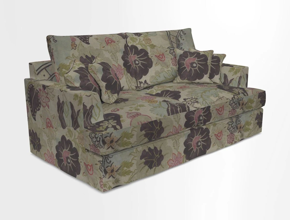 Slingsby 3 Seater Fitted Cover Sofa in Two Tone Plain Biscuit. Loose cover version available