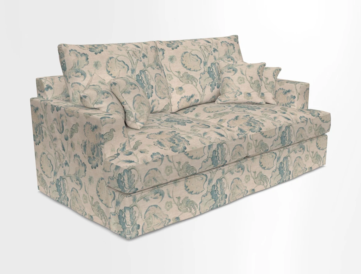 Slingsby 3 Seater Fitted Cover Sofa in Two Tone Plain Biscuit. Loose cover version available