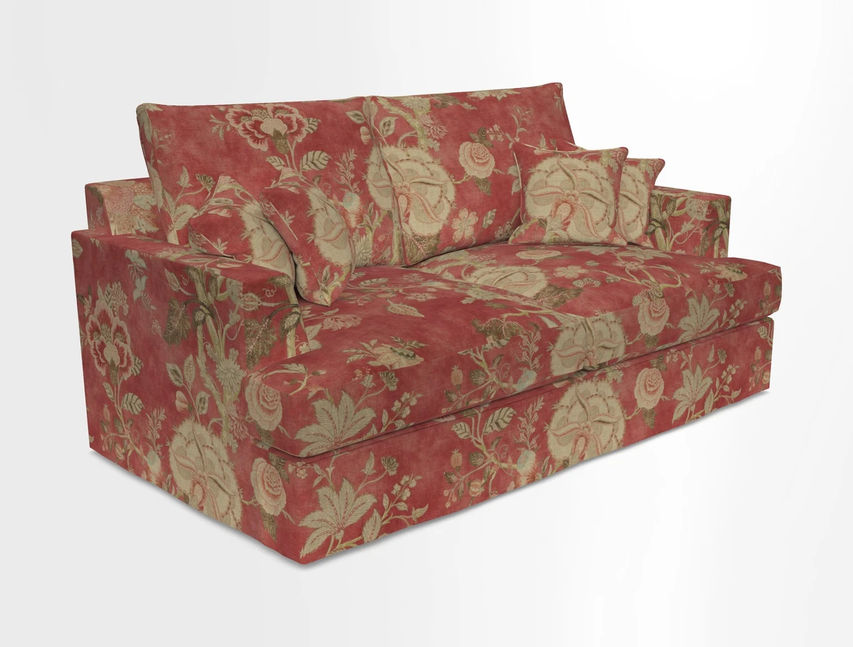 Slingsby 3 Seater Fitted Cover Sofa in Two Tone Plain Biscuit. Loose cover version available