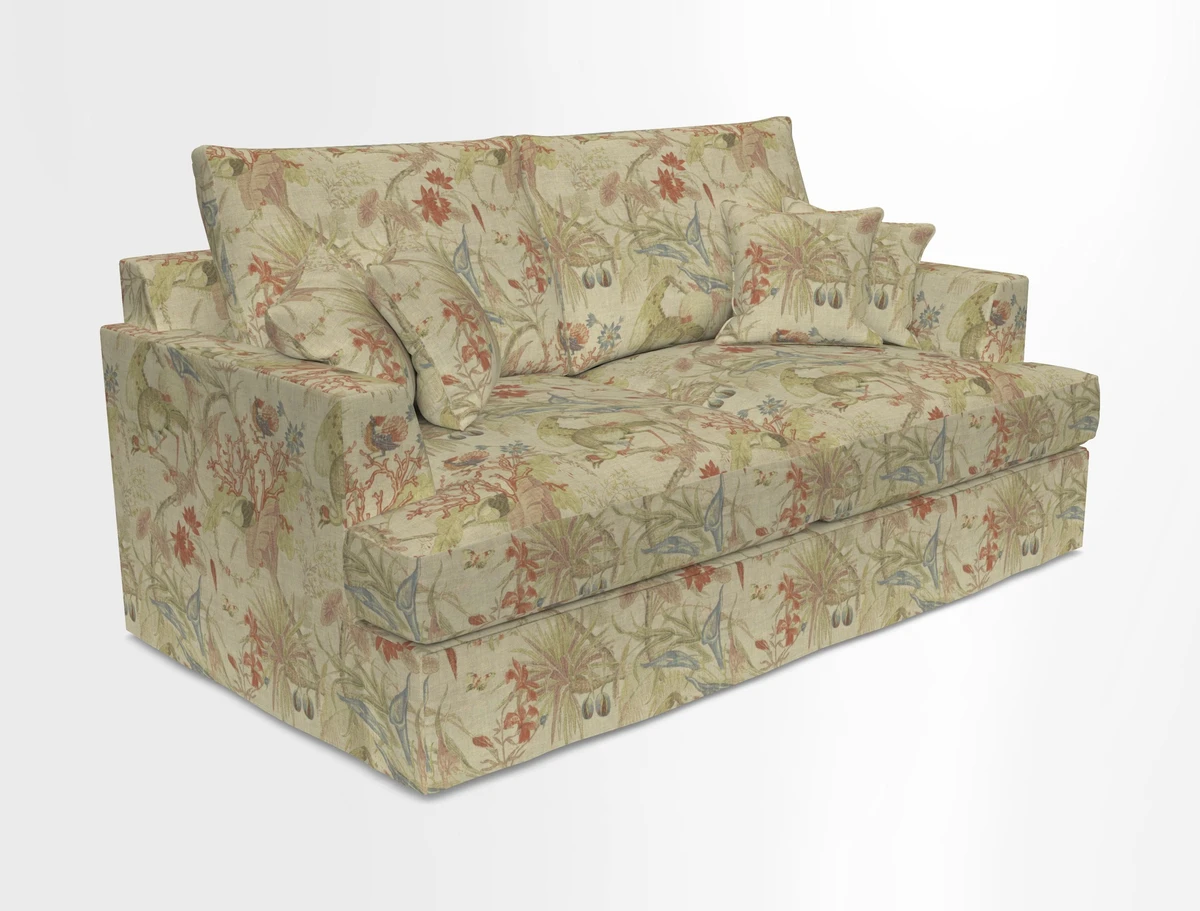 Slingsby 3 Seater Fitted Cover Sofa in Two Tone Plain Biscuit. Loose cover version available