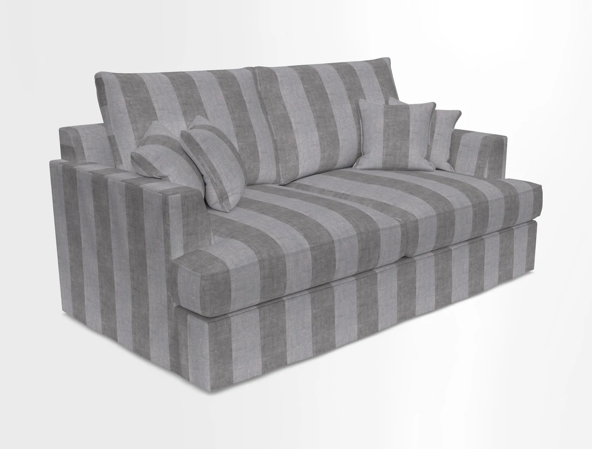 Slingsby 3 Seater Fitted Cover Sofa in Two Tone Plain Biscuit. Loose cover version available