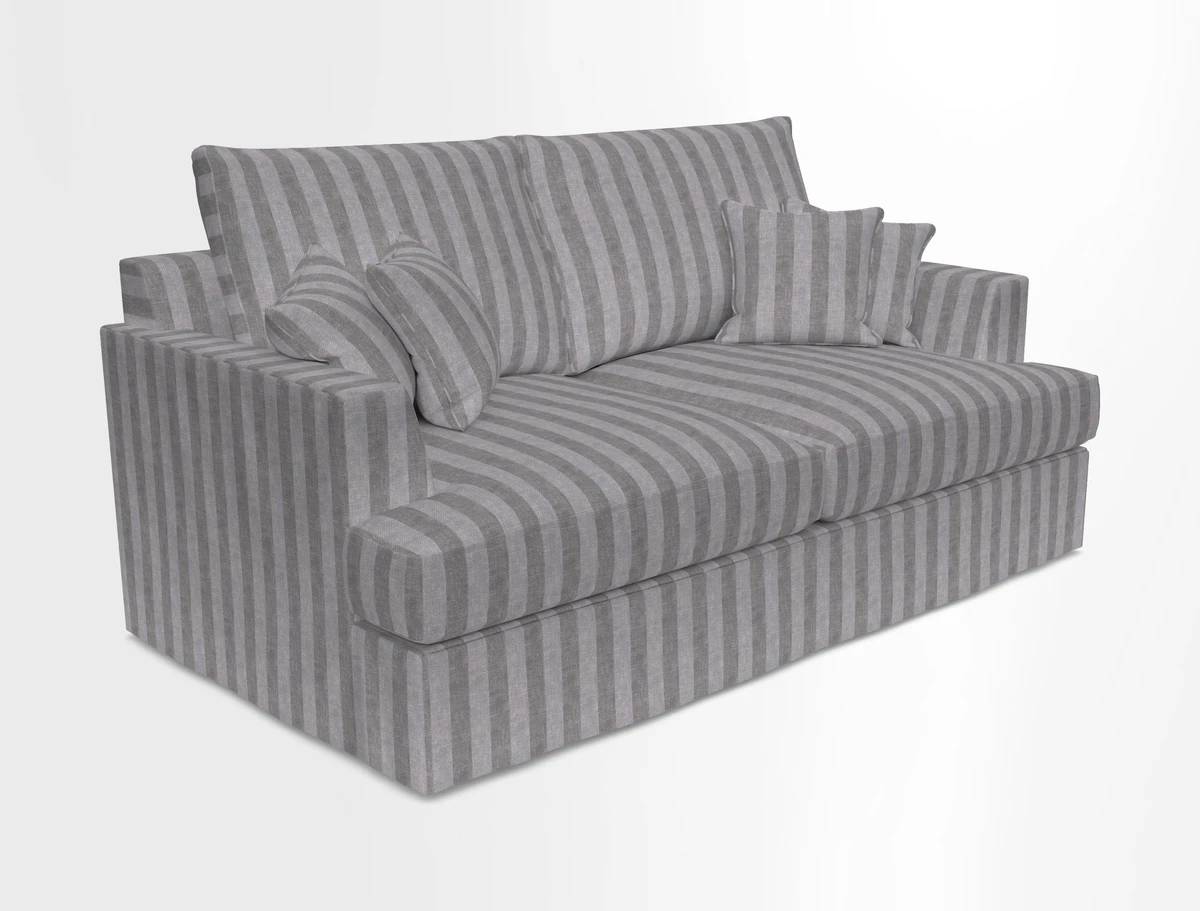 Slingsby 3 Seater Fitted Cover Sofa in Two Tone Plain Biscuit. Loose cover version available