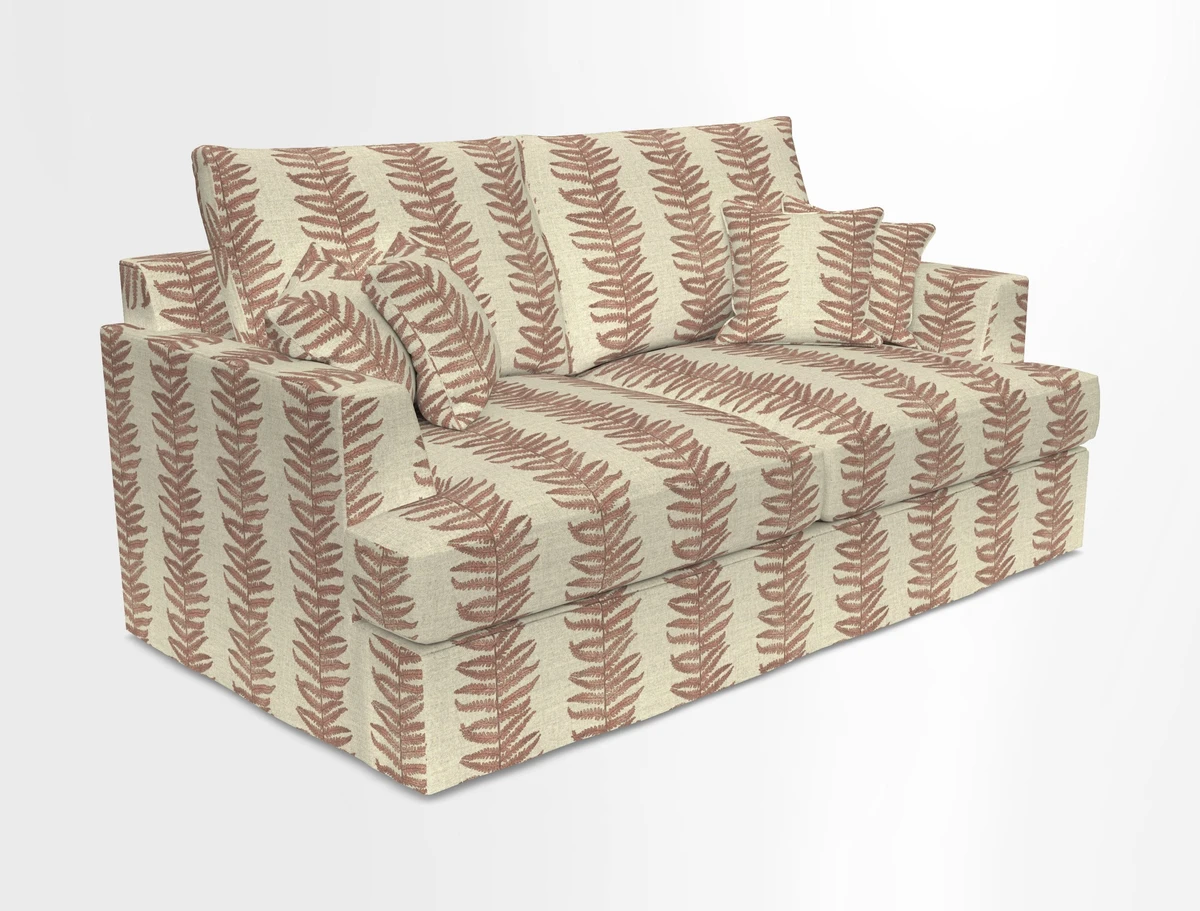 Slingsby 3 Seater Fitted Cover Sofa in Two Tone Plain Biscuit. Loose cover version available