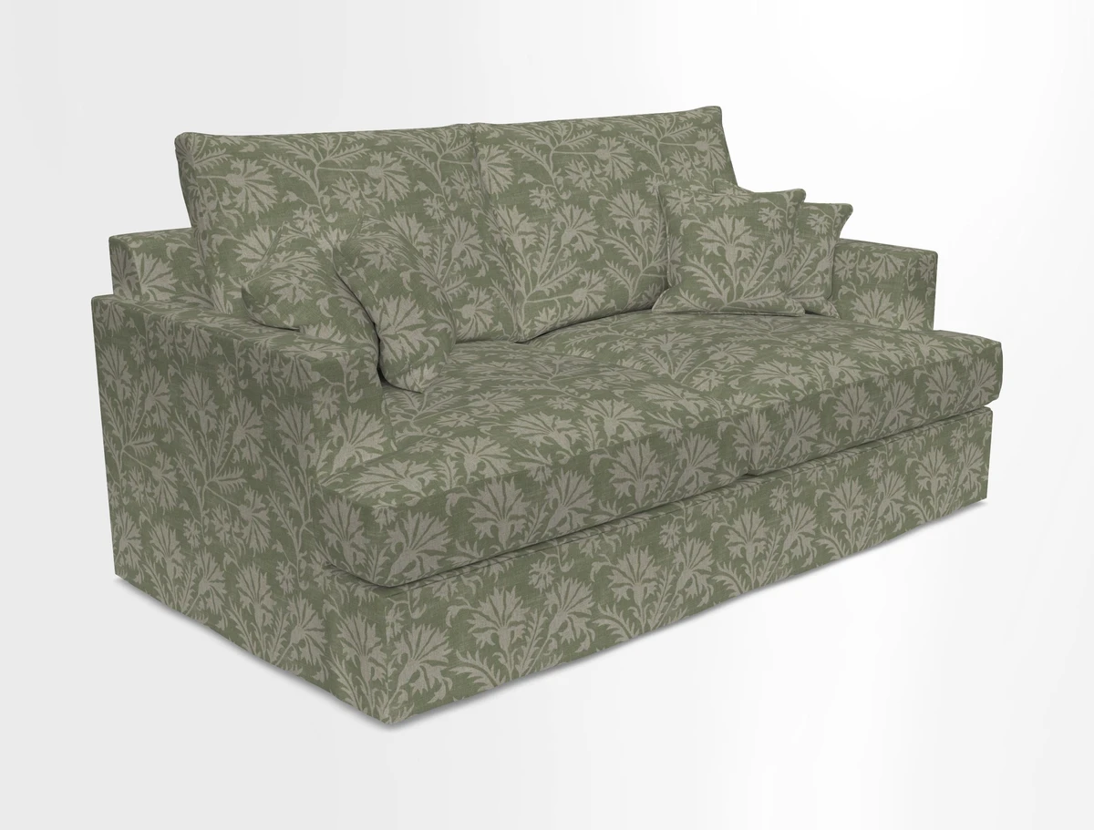 Slingsby 3 Seater Fitted Cover Sofa in Two Tone Plain Biscuit. Loose cover version available
