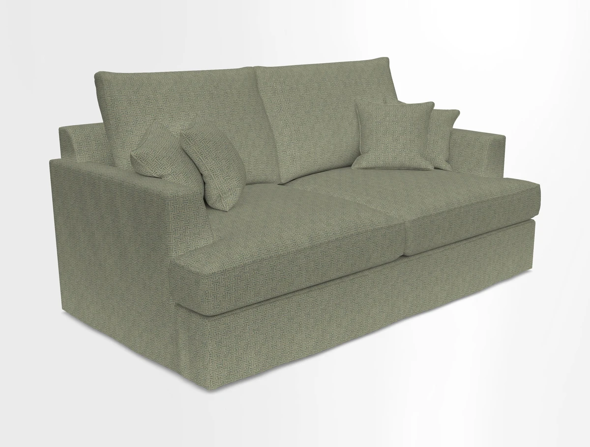Slingsby 3 Seater Fitted Cover Sofa in Two Tone Plain Biscuit. Loose cover version available