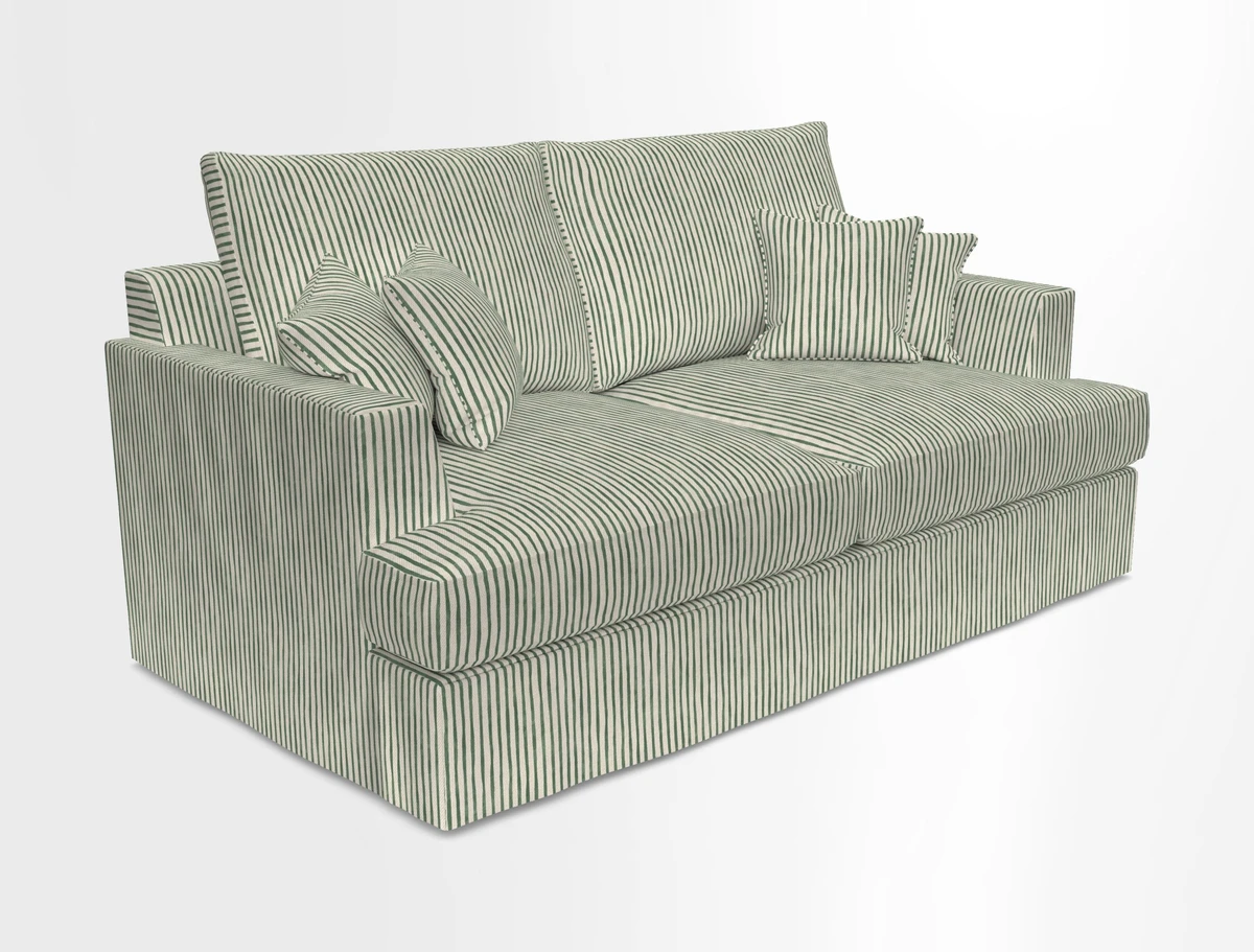 Slingsby 3 Seater Fitted Cover Sofa in Two Tone Plain Biscuit. Loose cover version available