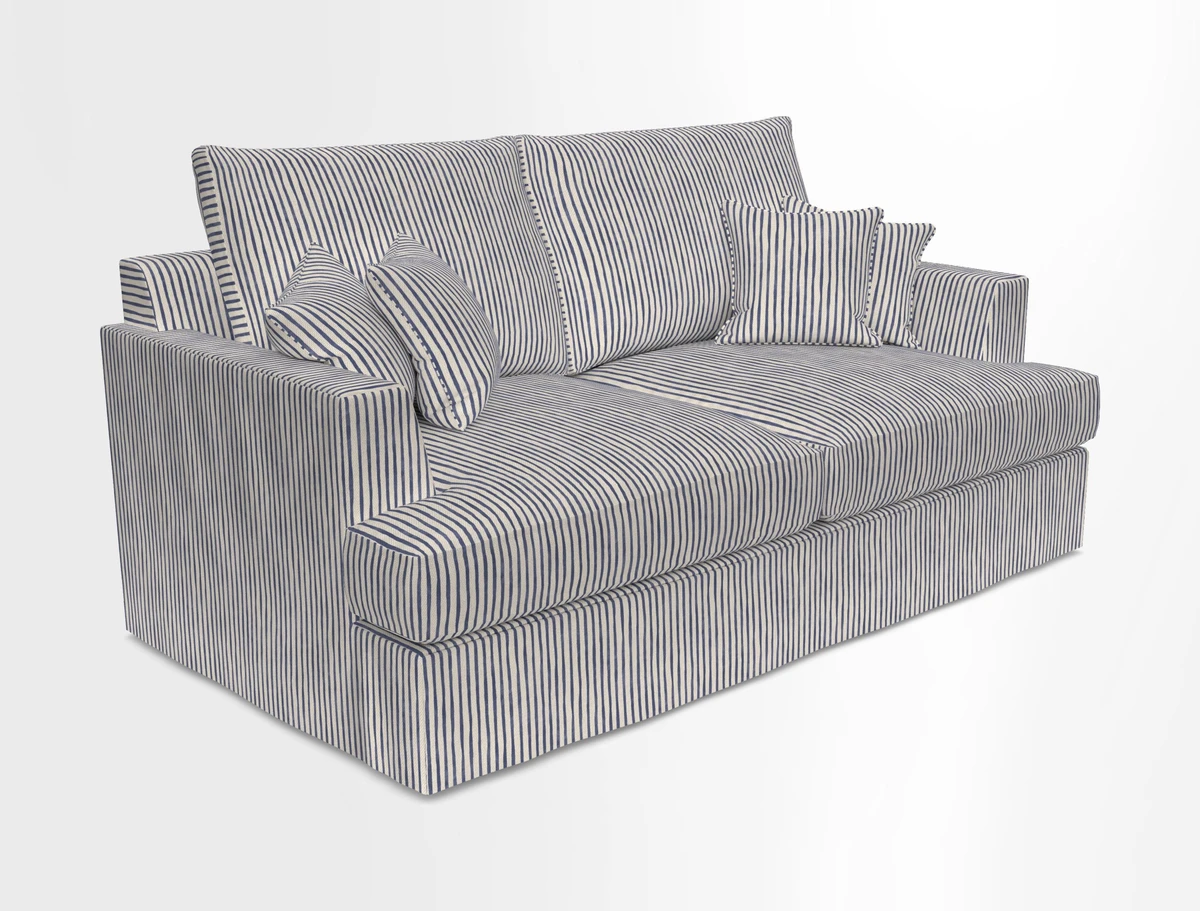 Slingsby 3 Seater Fitted Cover Sofa in Two Tone Plain Biscuit. Loose cover version available