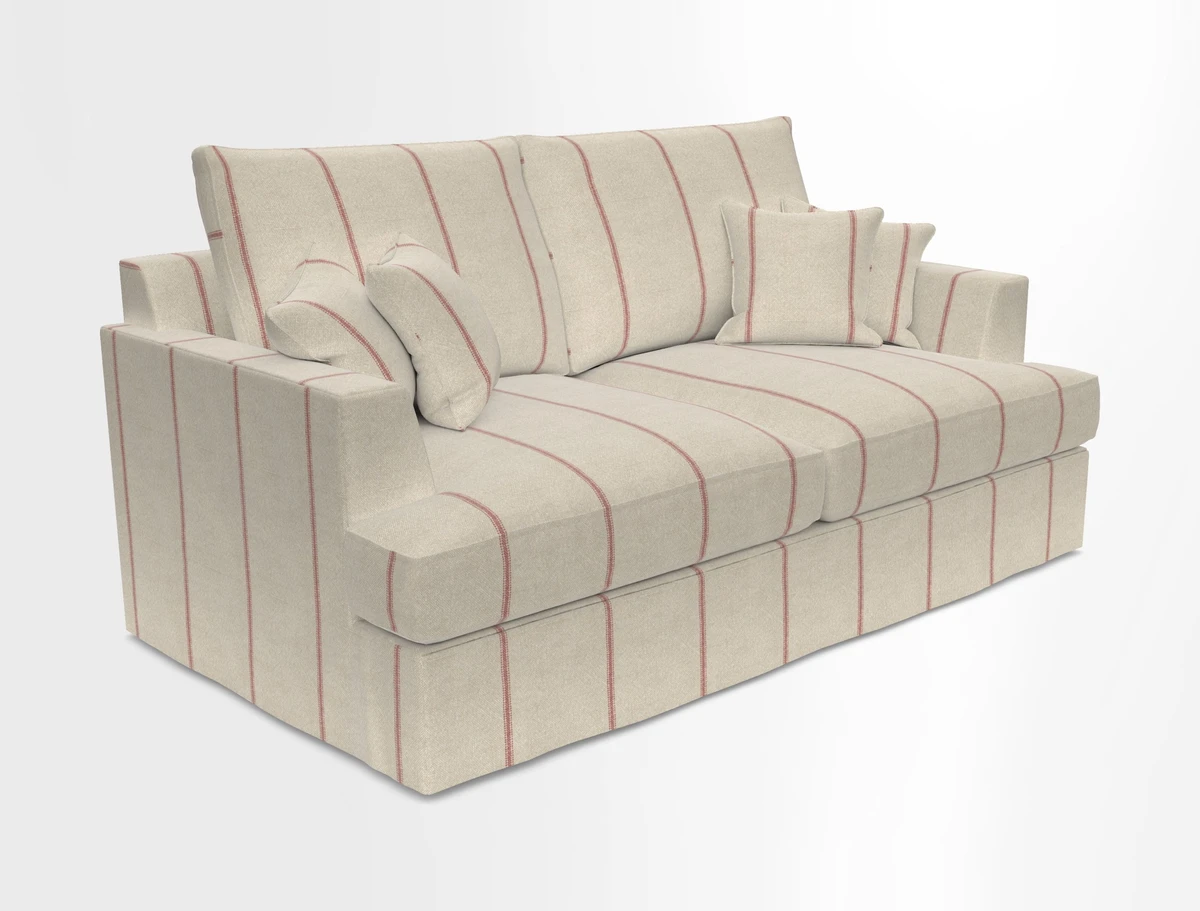 Slingsby 3 Seater Fitted Cover Sofa in Two Tone Plain Biscuit. Loose cover version available