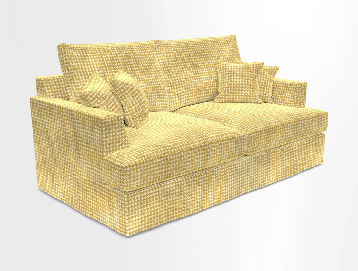 Slingsby 3 Seater Fitted Cover Sofa in Two Tone Plain Biscuit. Loose cover version available
