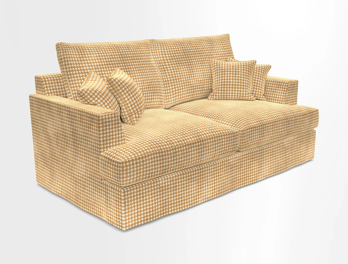 Slingsby 3 Seater Fitted Cover Sofa in Two Tone Plain Biscuit. Loose cover version available