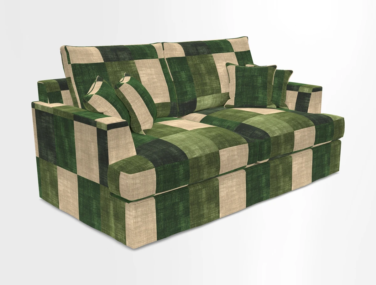 Slingsby 3 Seater Fitted Cover Sofa in Two Tone Plain Biscuit. Loose cover version available
