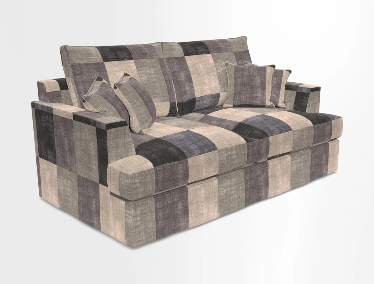 Slingsby 3 Seater Fitted Cover Sofa in Two Tone Plain Biscuit. Loose cover version available