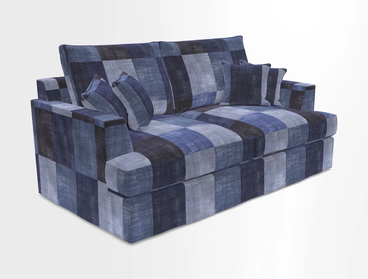 Slingsby 3 Seater Fitted Cover Sofa in Two Tone Plain Biscuit. Loose cover version available