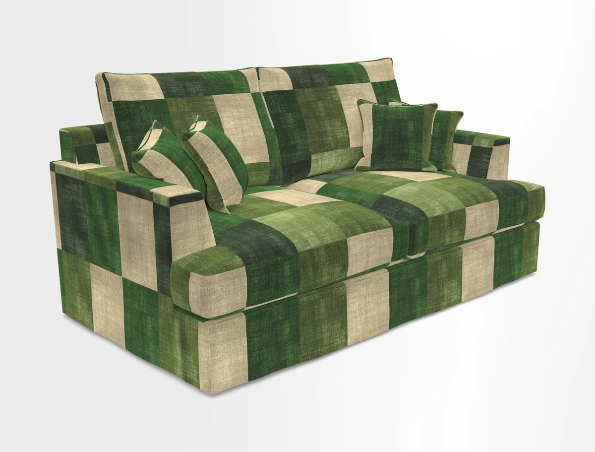 Slingsby 3 Seater Fitted Cover Sofa in Two Tone Plain Biscuit. Loose cover version available