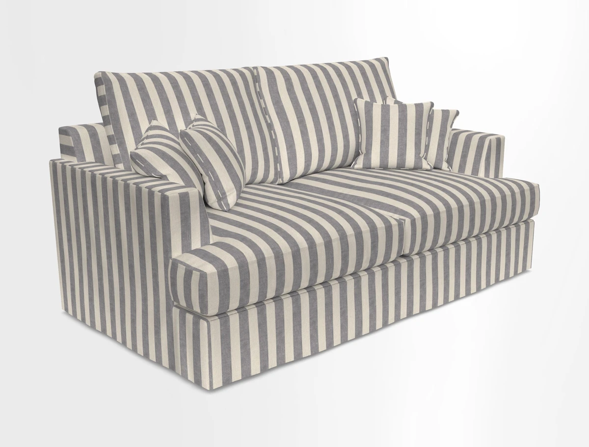 Slingsby 3 Seater Fitted Cover Sofa in Two Tone Plain Biscuit. Loose cover version available