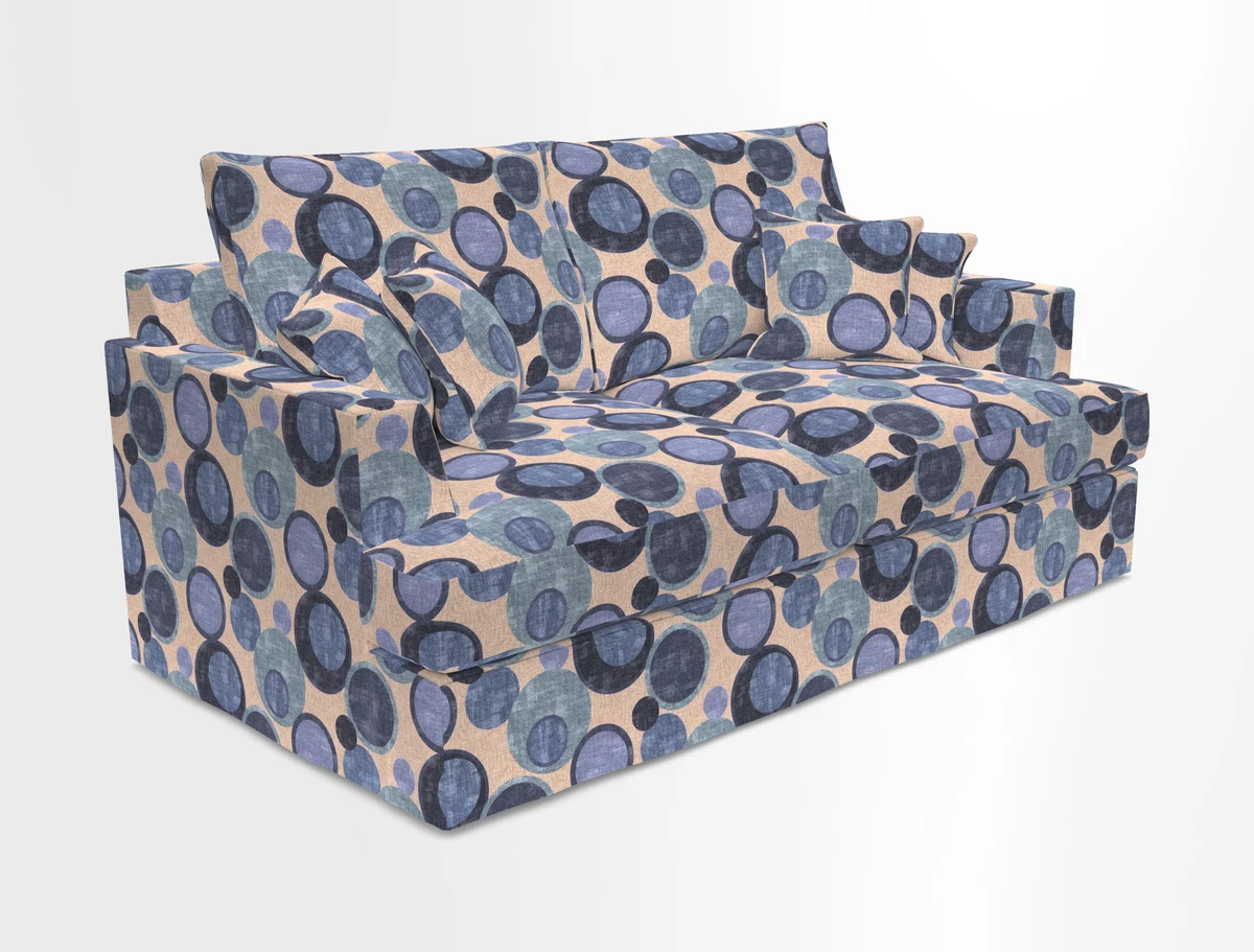Slingsby 3 Seater Fitted Cover Sofa in Two Tone Plain Biscuit. Loose cover version available