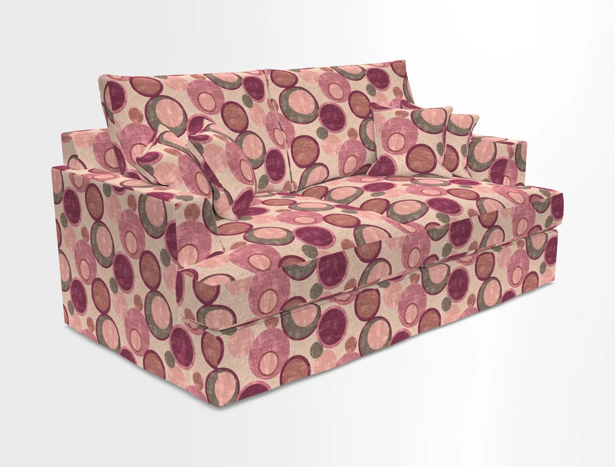 Slingsby 3 Seater Fitted Cover Sofa in Two Tone Plain Biscuit. Loose cover version available