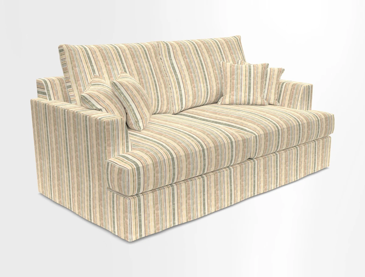 Slingsby 3 Seater Fitted Cover Sofa in Two Tone Plain Biscuit. Loose cover version available