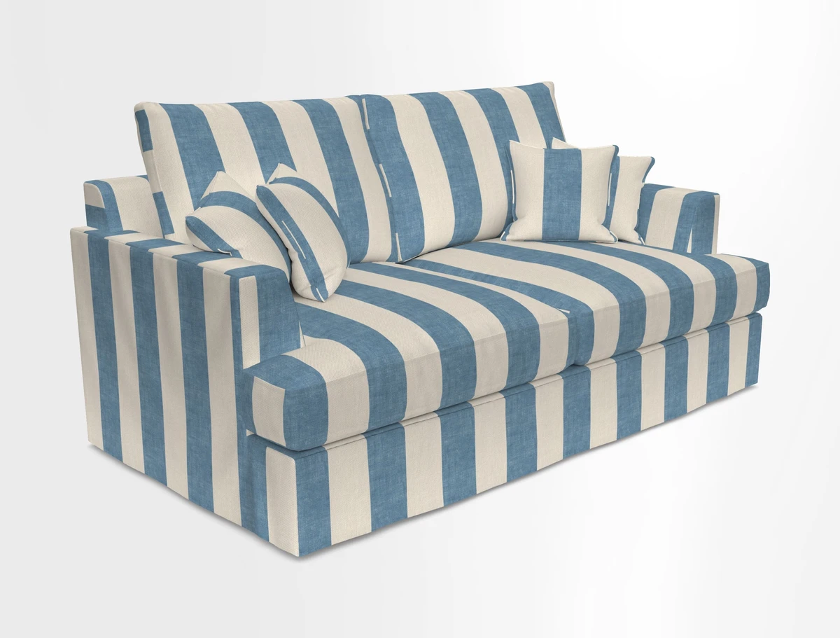 Slingsby 3 Seater Fitted Cover Sofa in Two Tone Plain Biscuit. Loose cover version available