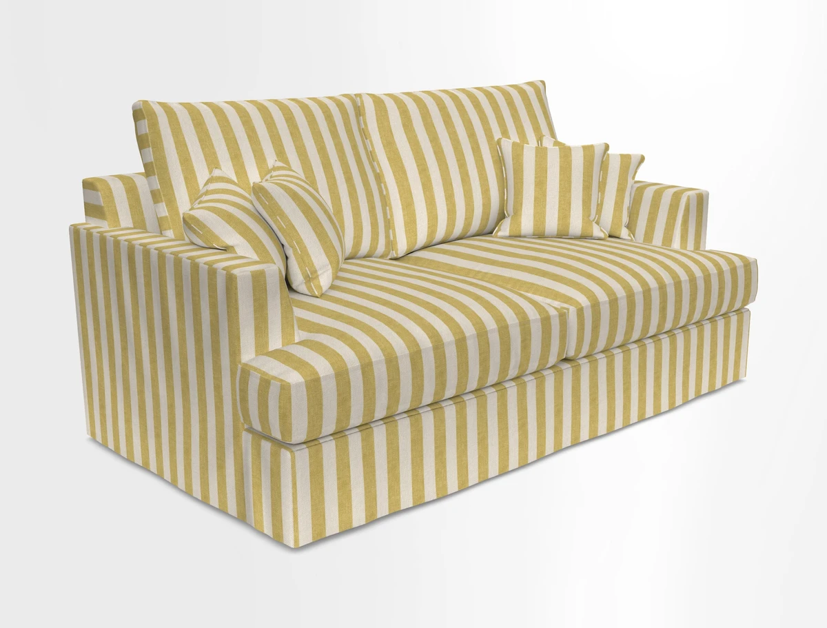 Slingsby 3 Seater Fitted Cover Sofa in Two Tone Plain Biscuit. Loose cover version available