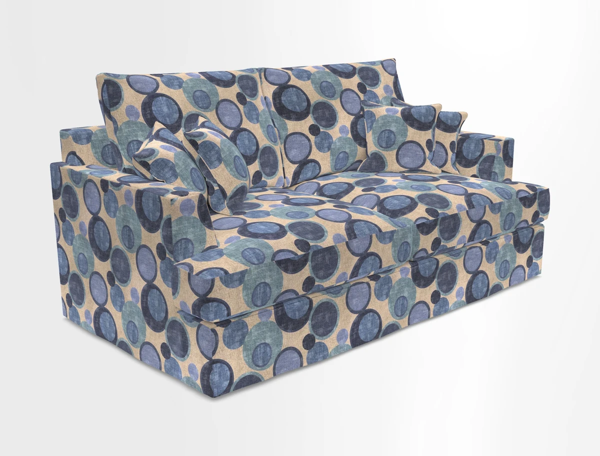 Slingsby 3 Seater Fitted Cover Sofa in Two Tone Plain Biscuit. Loose cover version available