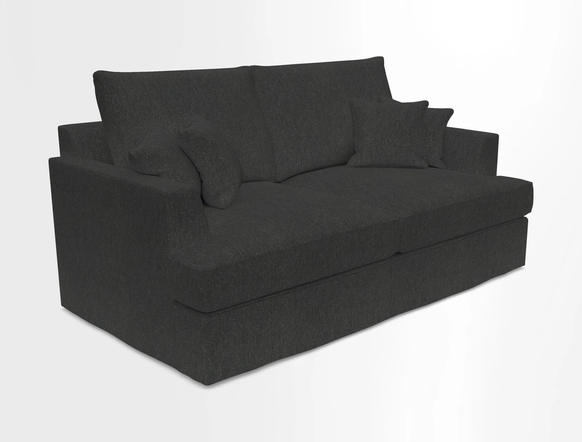 Slingsby 3 Seater Fitted Cover Sofa in Two Tone Plain Biscuit. Loose cover version available