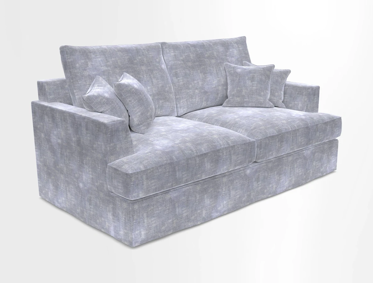 Slingsby 3 Seater Fitted Cover Sofa in Two Tone Plain Biscuit. Loose cover version available