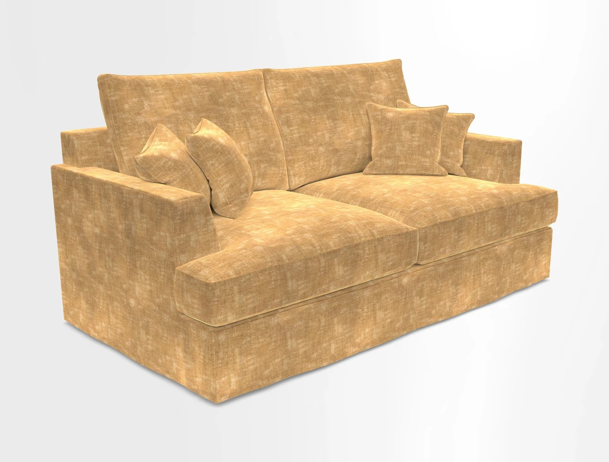 Slingsby 3 Seater Fitted Cover Sofa in Two Tone Plain Biscuit. Loose cover version available