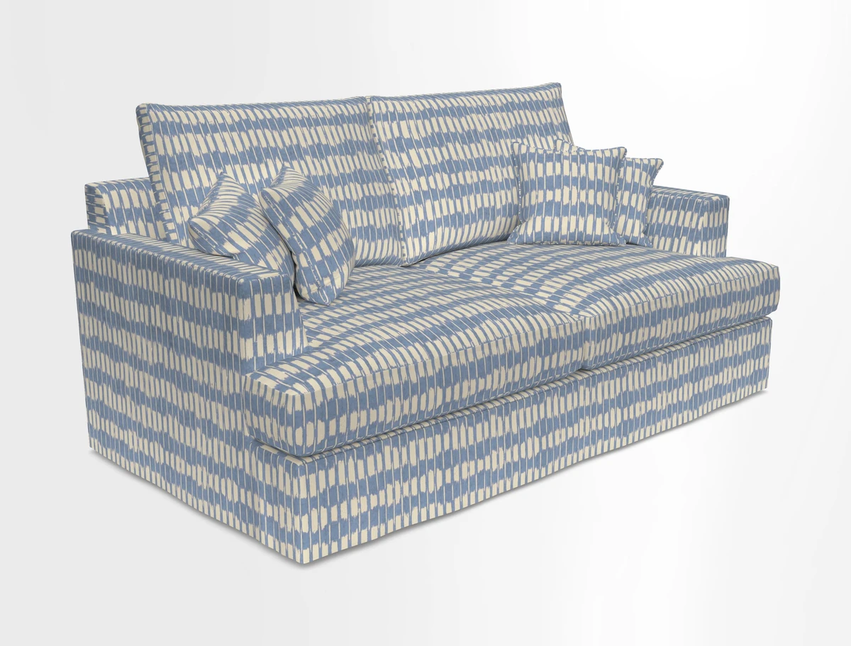 Slingsby 3 Seater Fitted Cover Sofa in Two Tone Plain Biscuit. Loose cover version available