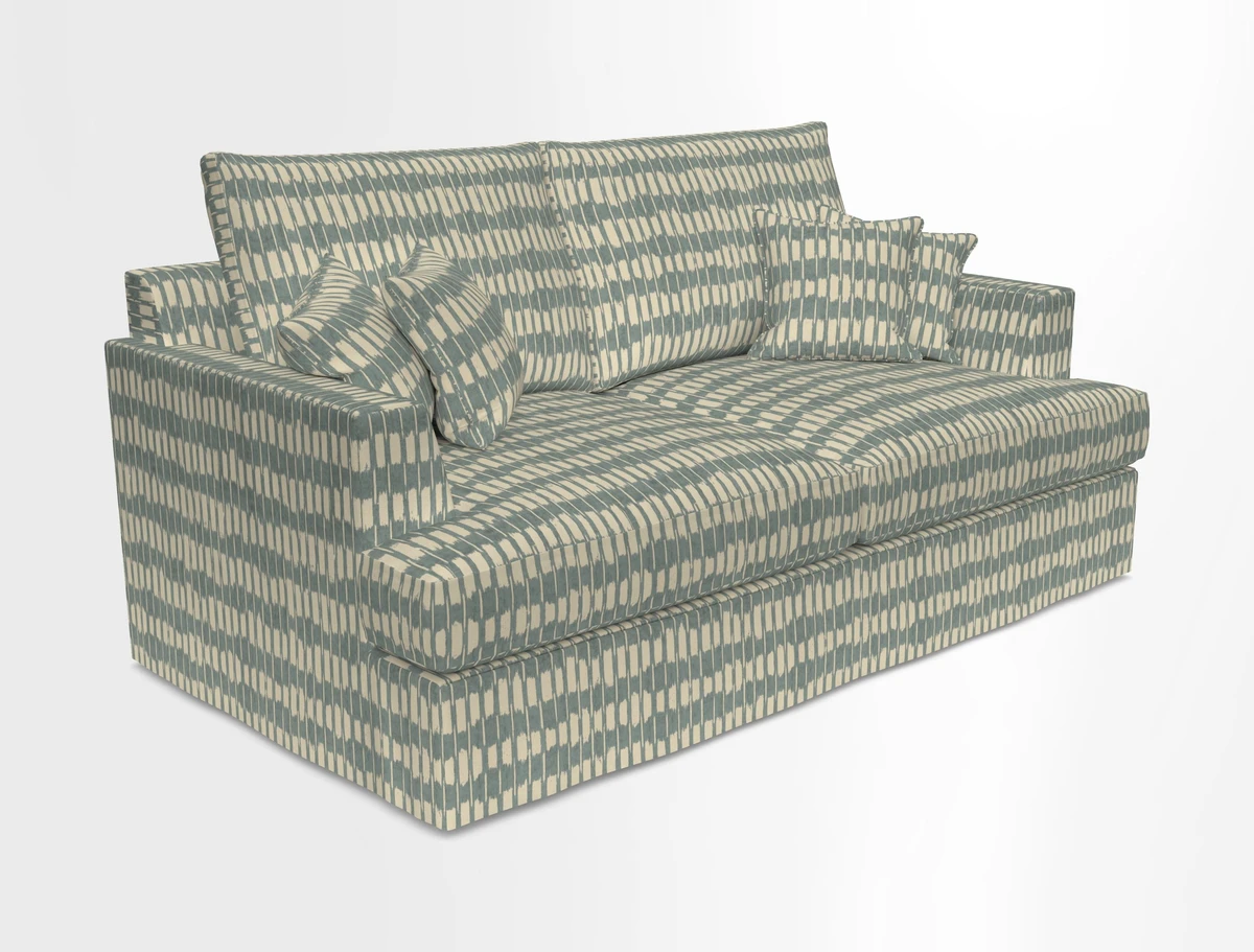 Slingsby 3 Seater Fitted Cover Sofa in Two Tone Plain Biscuit. Loose cover version available