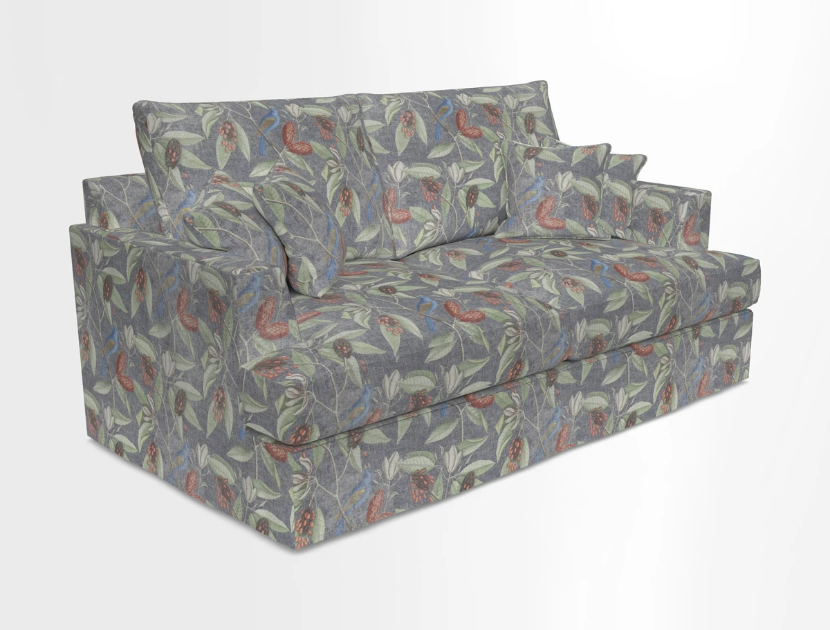 Slingsby 3 Seater Fitted Cover Sofa in Two Tone Plain Biscuit. Loose cover version available